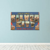 Silber City, New Mexico - Grote Letter-scènes Canvas Afdruk (Insitu (Houten vloer))