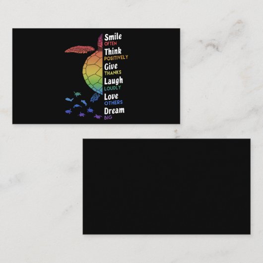 Sile Vaak, denk positief, geef Bedankt Visitekaartje (Voorkant / Achterkant)