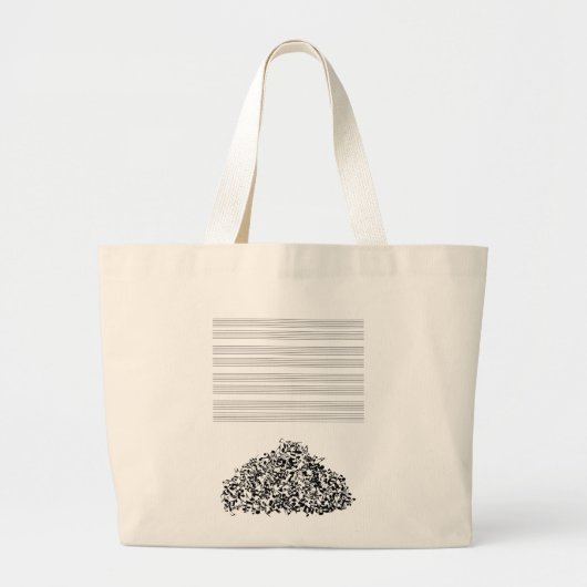 Silence Concept Collaped Musical Notes Tas (Voorkant)