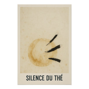 Silence du Thé – Affiche Minimaliste Zen