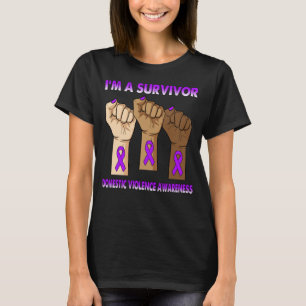 Silence Hand I'm a Survivor Domestic Violent Viole T-shirt