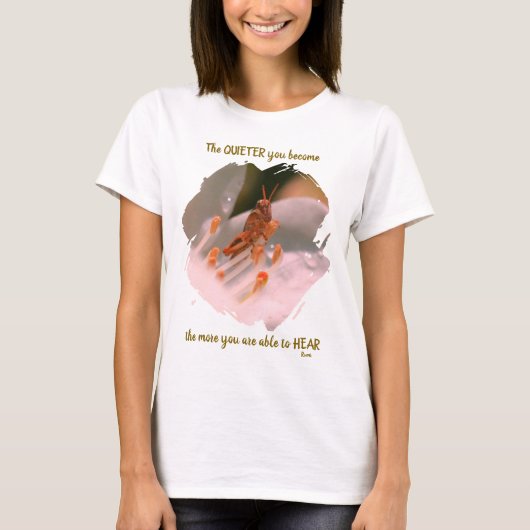 Silence Inspirational Rumi Quote T-shirt (Voorkant)