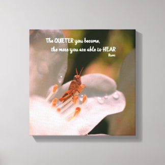 Silence Inspirerend Rumi Quote Canvas Afdruk
