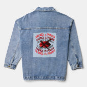 Silence Is Power Bold Typography Art Denim Jacket (Achterkant)