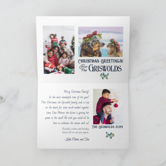 "Silence Night" une carte de Noël sous-marine Père (Intérieur)