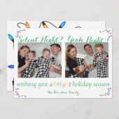 "Silence Nuit Oui Bien" Drôle Carte de Noël (Devant / Derrière)