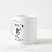 SILENCE YOURSELF Funny Quote Koffiemok (Voorkant links)