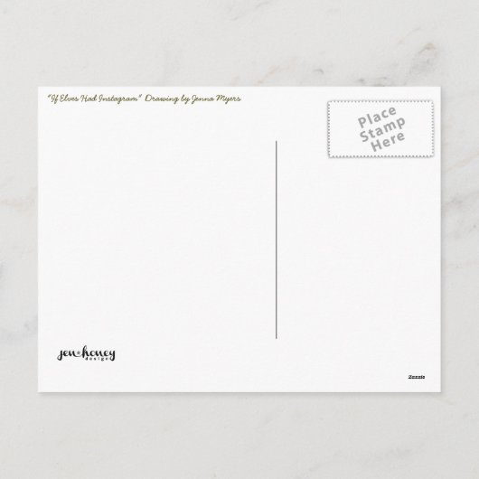 Silencieux Elfes Carte de vacances / Noël (Dos)