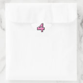 Silencieux Numéro 4 rose blanc Star Sticker (Sac)