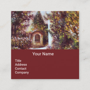 SILENT AUTUMN IN FLORENCE Tuscany Landscape Brown Vierkante Visitekaartje
