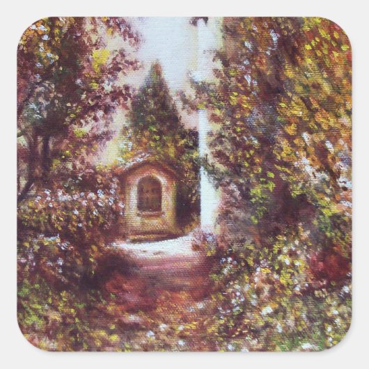 SILENT AUTUMN IN FLORENCE VIERKANTE STICKER (Voorkant)