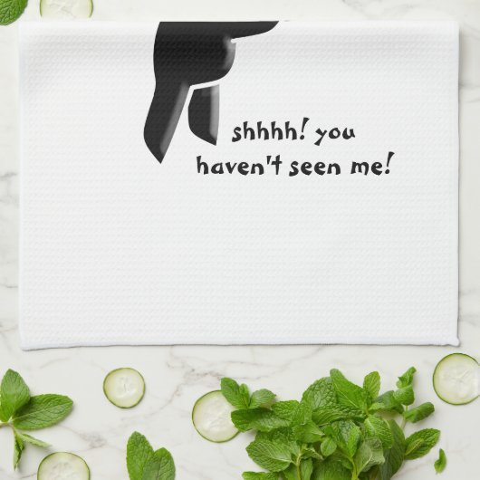 Silent Black ninja moordenaar, gewapend en gevaarl Theedoek (Gevouwen)