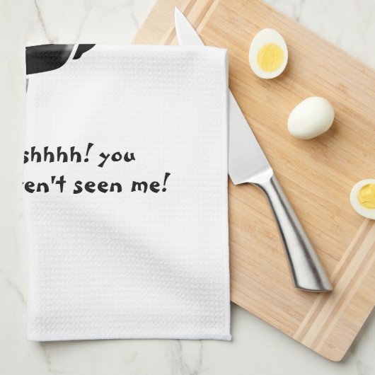 Silent Black ninja moordenaar, gewapend en gevaarl Theedoek (Quarter Fold)