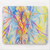 Silent Bloom – Aangepaste Logo of Naam Flower Art  Muismat (Voorkant)