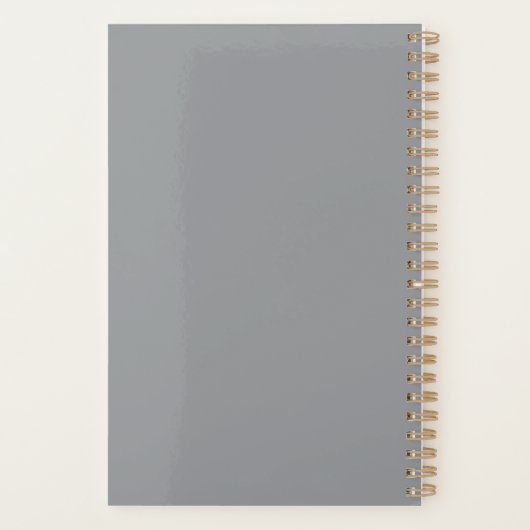 Silent Bloom: Schedel en witte lelies Planner (Achterkant)