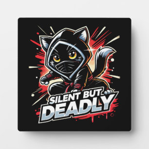 Silent But Deadly - Schattigee Ninja Cat Fotoplaat