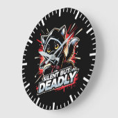 Silent But Deadly - Schattigee Ninja Cat Grote Klok (Hoek)