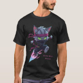 Silent But Meowy Funny Cats T-shirt (Voorkant)