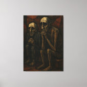 Silent Companions" | Cubist & Expressionist . Canvas Afdruk (Voorkant)