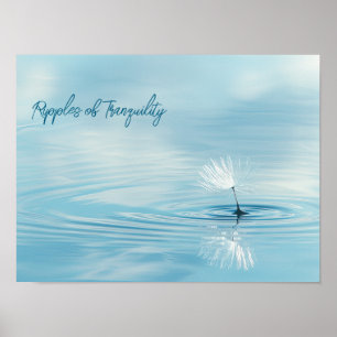 Silent Drift: Paardenbloem Zaad op Water Poster