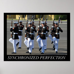 Silent Drill Platoon (USMC)-Poster Poster