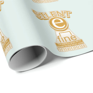 Silent E English Language Phonics Rule Cadeaupapier