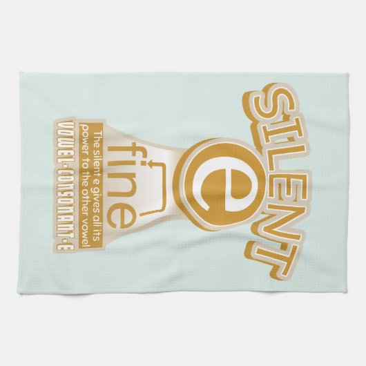 Silent E English Language Phonics Rule Theedoek (Horizontaal)