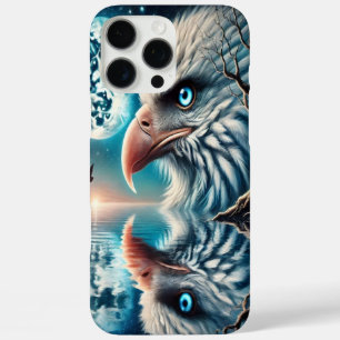 Silent Eagle onder een gloeiende Midnight Moon iPhone 16 Pro Max Hoesje