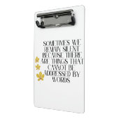 Silent Emotions - Diep citaat over onuitgesproken Mini Klembord (Angled2)