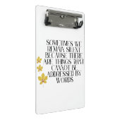 Silent Emotions - Diep citaat over onuitgesproken Mini Klembord (Schuin)