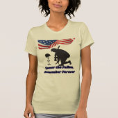 Silent fields of honor creme t-shirt (Voorkant)