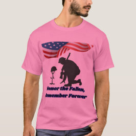 Silent fields of honor pink t-shirt
