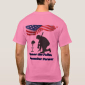 Silent fields of honor pink t-shirt (Achterkant)
