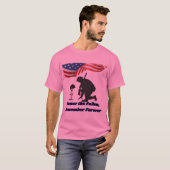 Silent fields of honor pink t-shirt (Voorkant volledig)