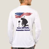 Silent fields of honor white Tri-Blend shirt (Achterkant)