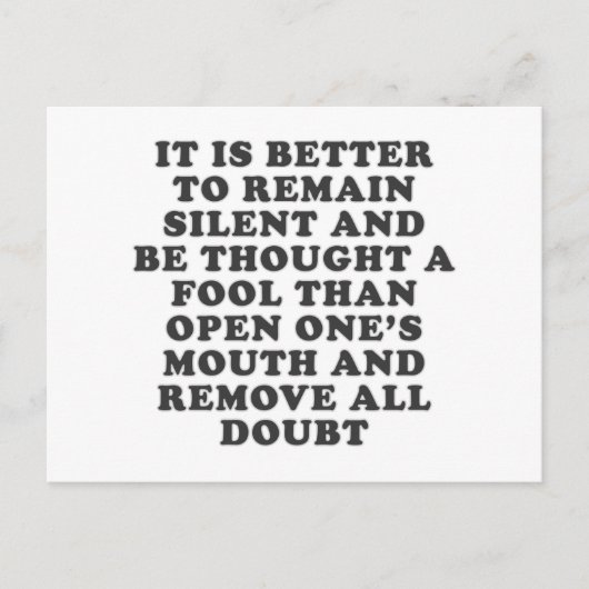 Silent Fool Briefkaart (Voorkant)