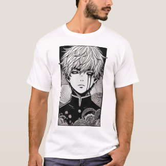 Silent Gaze – Minimalistisch Manga Art T-shirt
