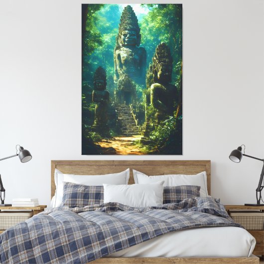 Silent Guardians of Siam Canvas Afdruk (Insitu (Slaapkamer))