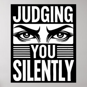 Silent Judgement Bold Grafisch Ontwerp Poster