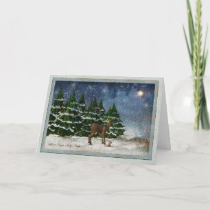 Silent-kerstkaart van nacht feestdagen kaart
