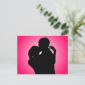 Silent Kiss Briefkaart (Staand voorkant)