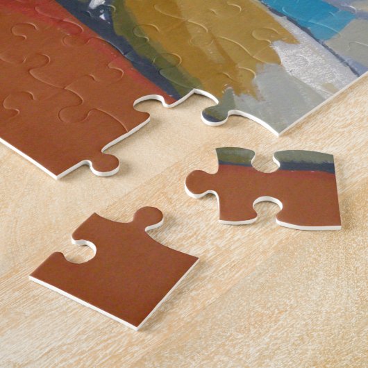 'Silent Longing' - Gele lurcher Legpuzzel (Zijkant)