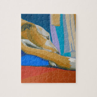 'Silent Longing' - Gele lurcher Legpuzzel