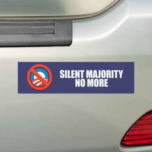 SILENT MEERDERHEID NIET MEER Bumpersticker (Op auto)