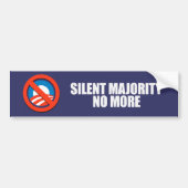 SILENT MEERDERHEID NIET MEER Bumpersticker (Voorkant)