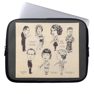 Silent Movie Actor Caricks Laptop Sleeve