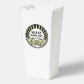 Silent Movie Day Popcorn Container Bedankdoosjes (Achterkant)