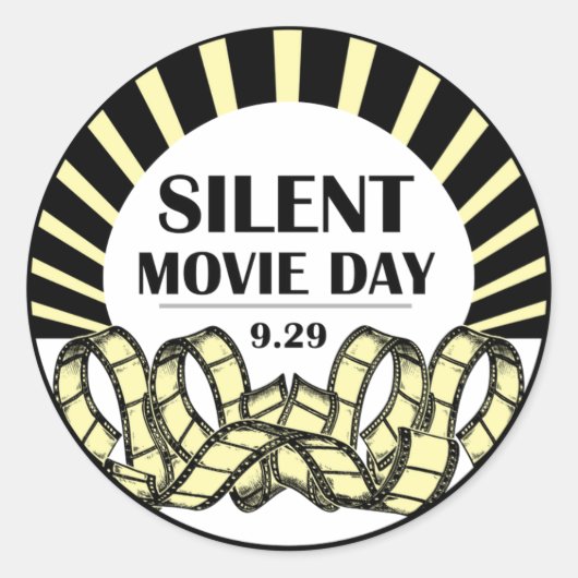 Silent Movie Day Sticker (Voorkant)