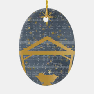 Silent Night Baby Jesus Kerstmis, persoonlijk gepe Keramisch Ornament