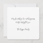 Silent Night Carol Songtekst Script Christmas Feestdagenkaart (Achterkant)